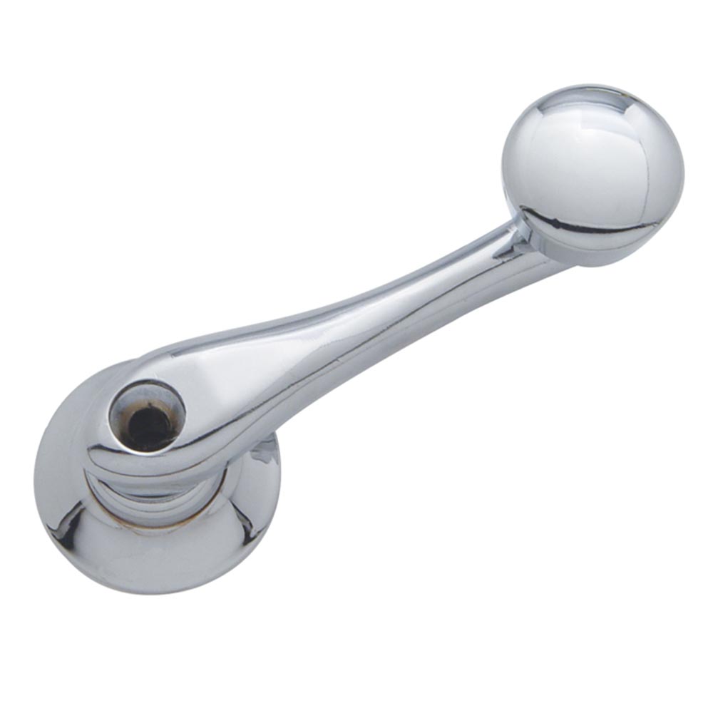 Plain Chrome Window Crank with Square Adapter