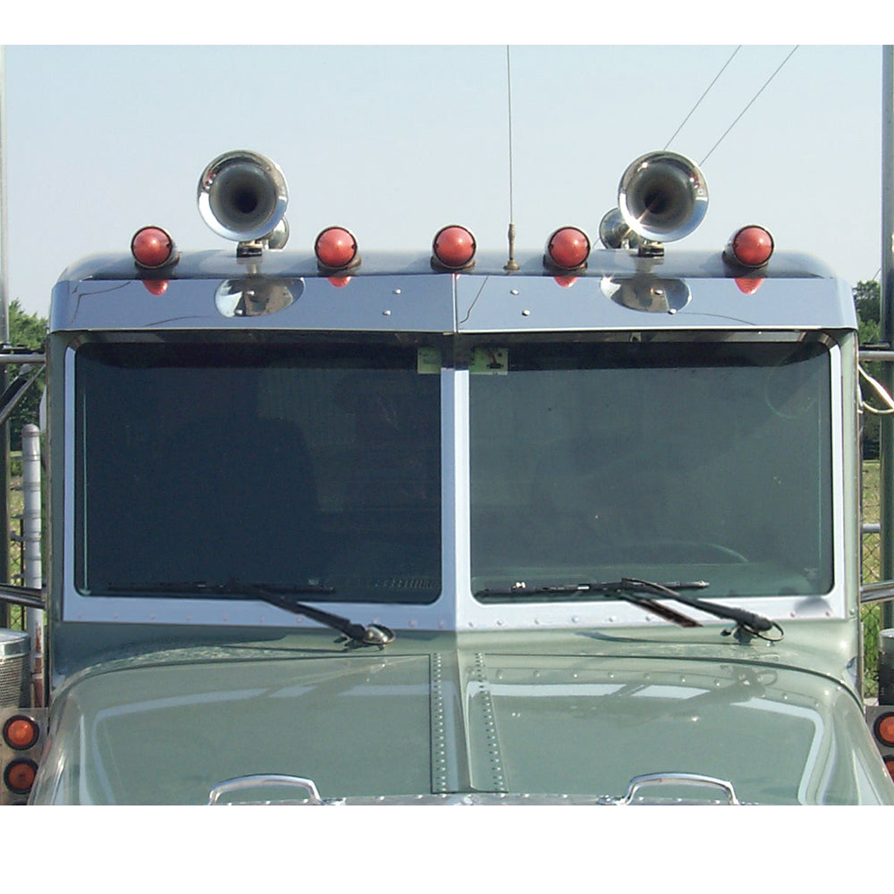 Peterbilt Dimpled Stainless Steel Windshield Trim