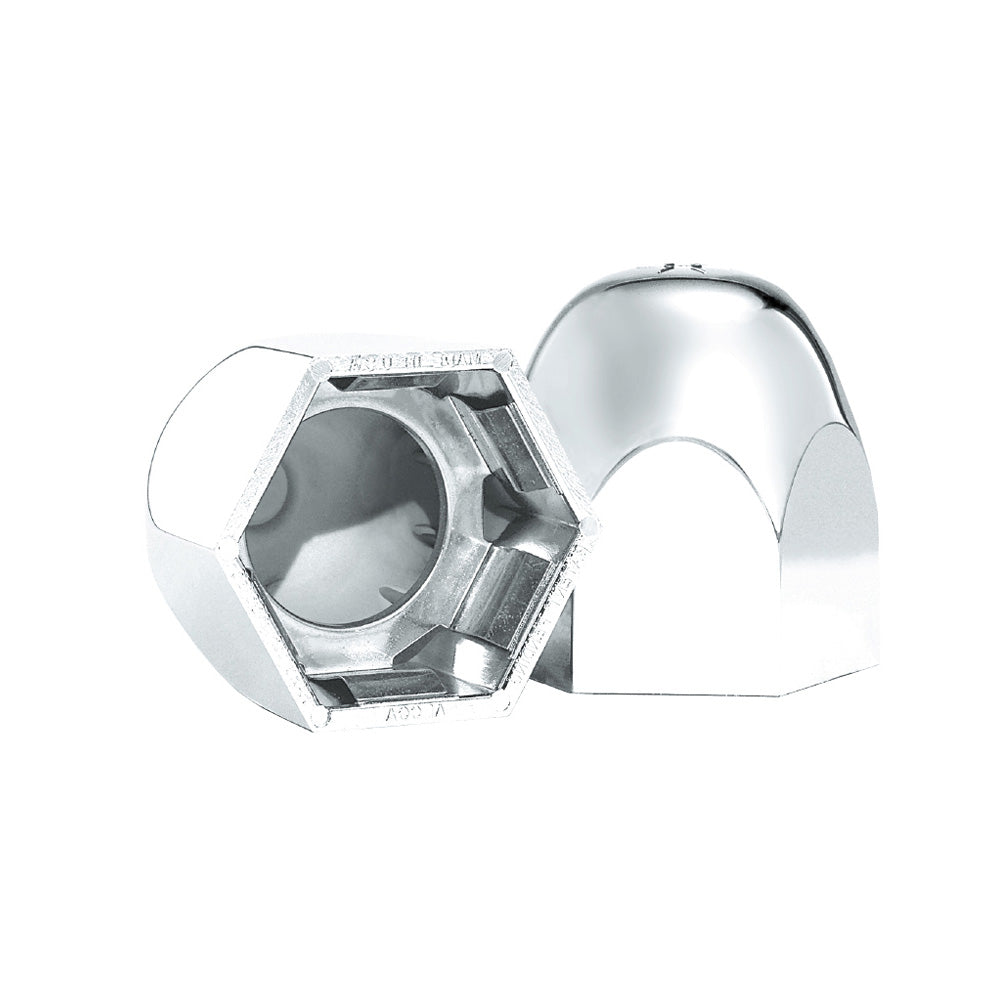 1-1/2" Alcoa Chrome Plastic Hex Nut Cover - Push On