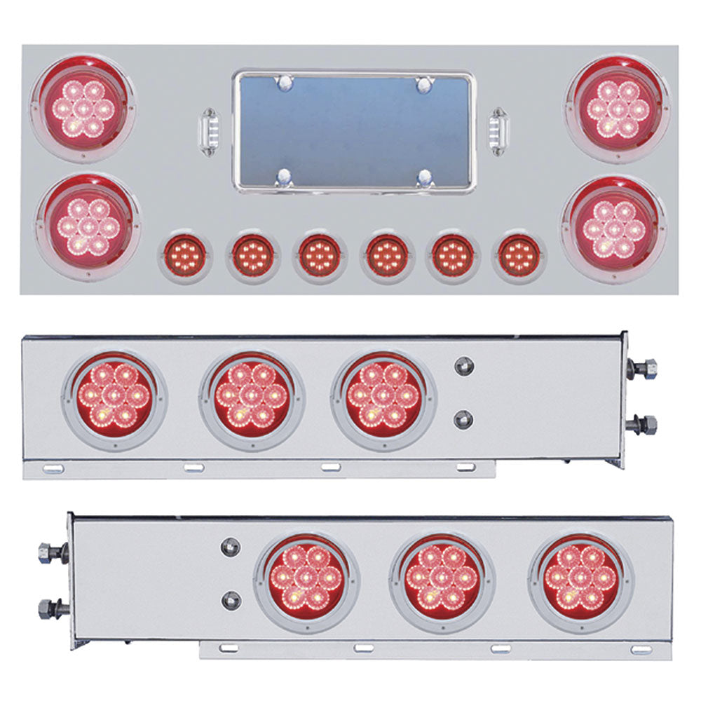 Stainless Steel Center Panel and Rear Light Bar Set