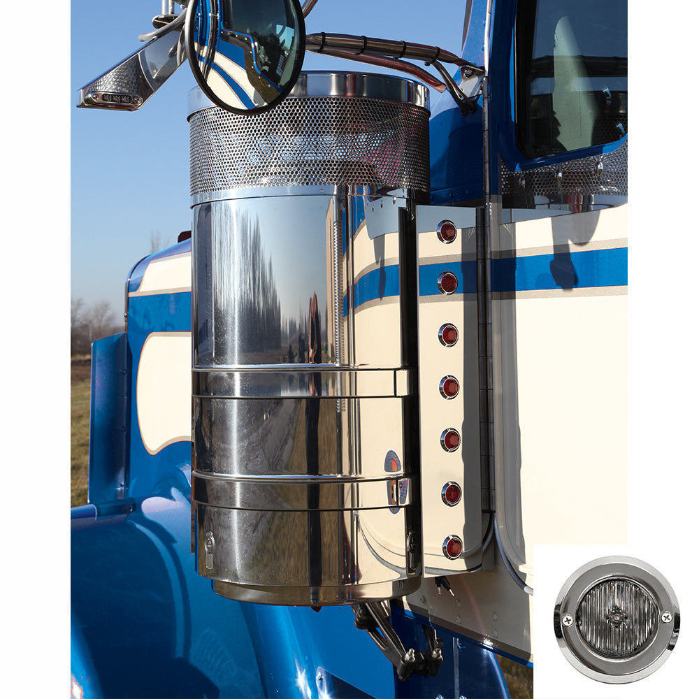 KW 15" Donaldson Air Cleaner Bars 2" Red/Clear LEDs