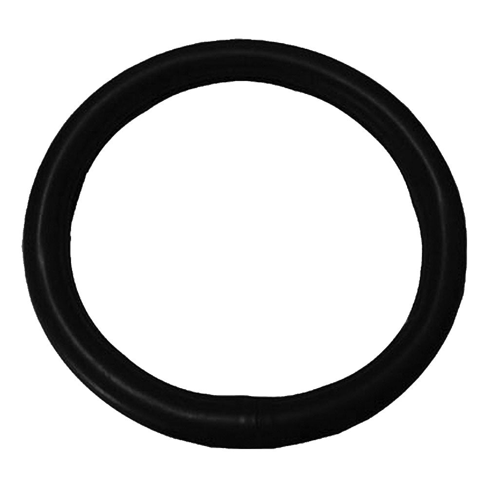 Deluxe Smooth Black Steering Wheel Cover 18"
