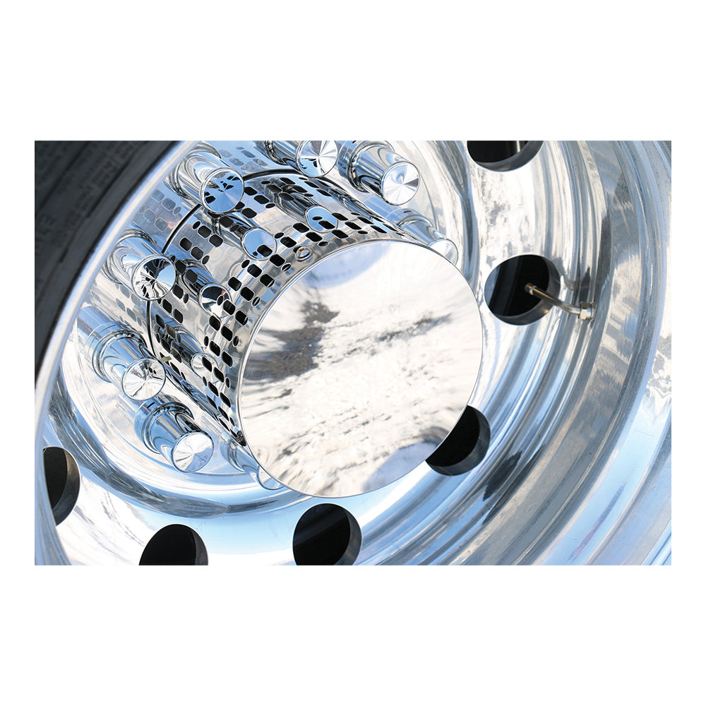 Polished 304 Stainless Steel Multi-Fit Rear Axle Hub Cover with Nut Covers