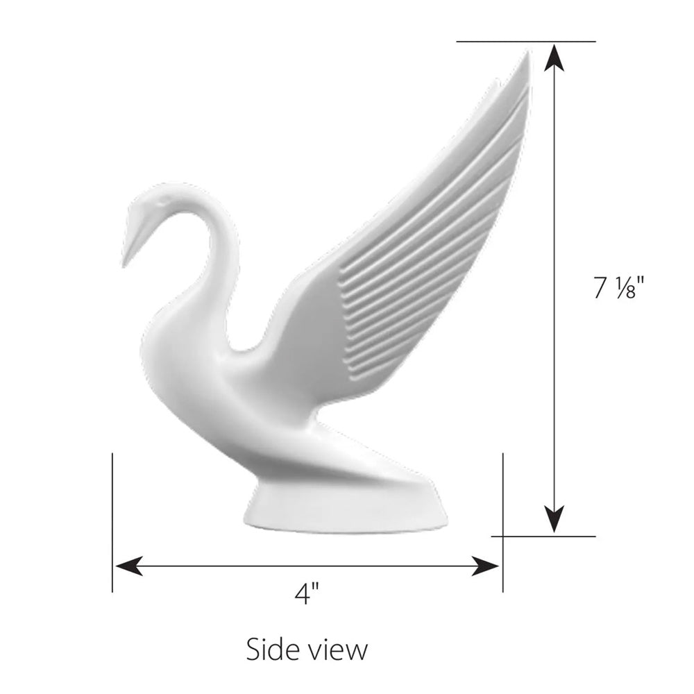 Matte White Original Swan Hood Ornament