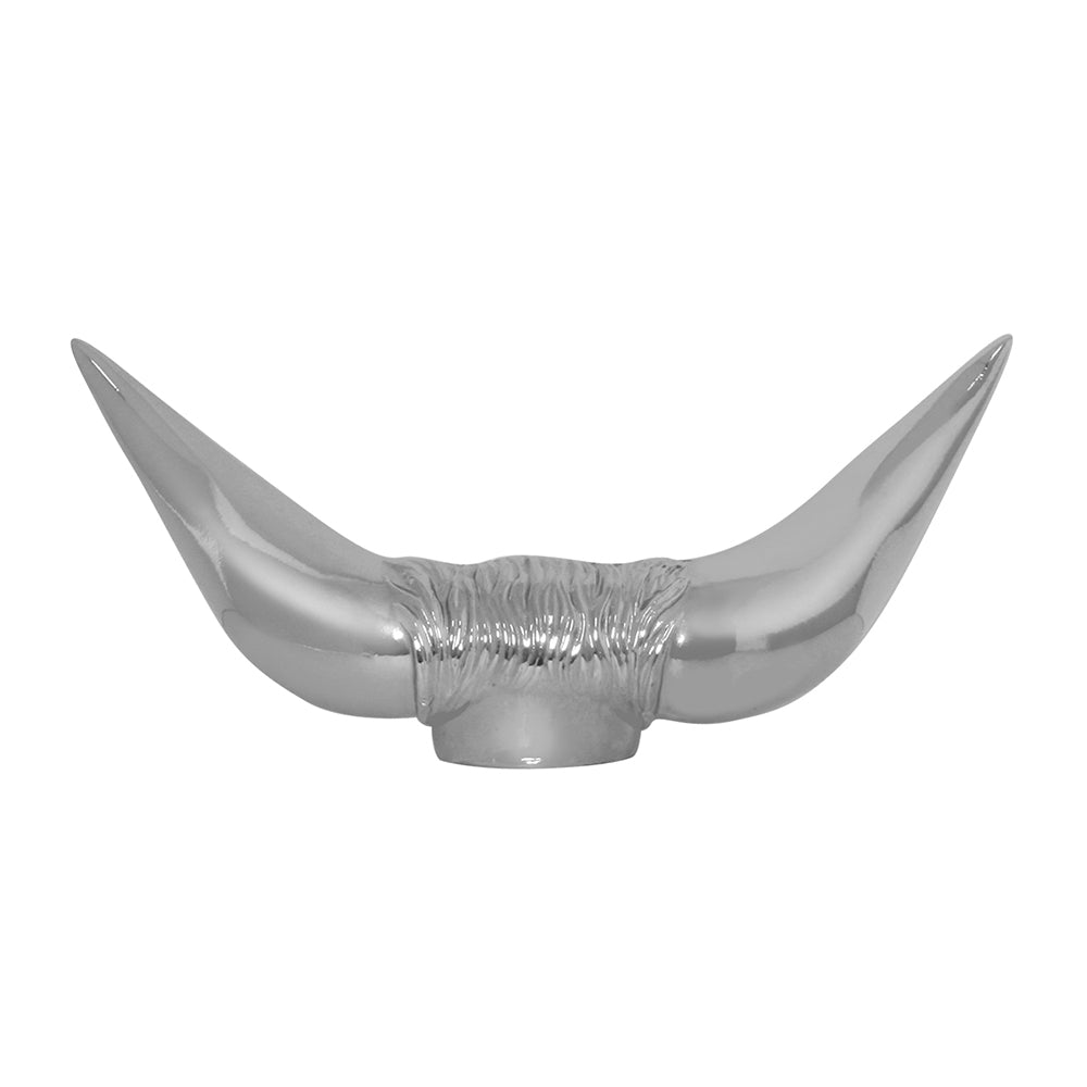 Chrome Bull Horn Hood Ornament