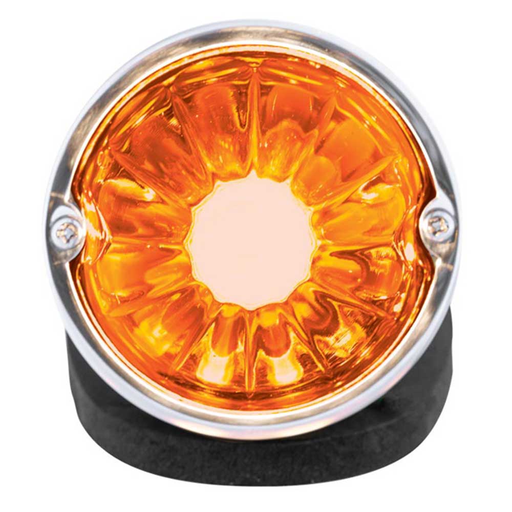 Chrome Die Cast Torpedo Cab Light with Watermelon Glass Lens & 1156 Bulb
