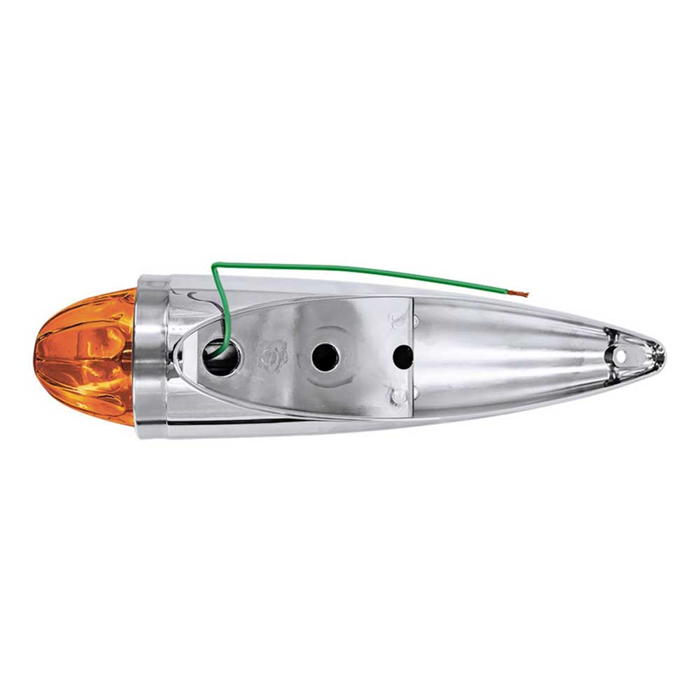 Chrome Die Cast Torpedo Cab Light with Watermelon Glass Lens & 1156 Bulb