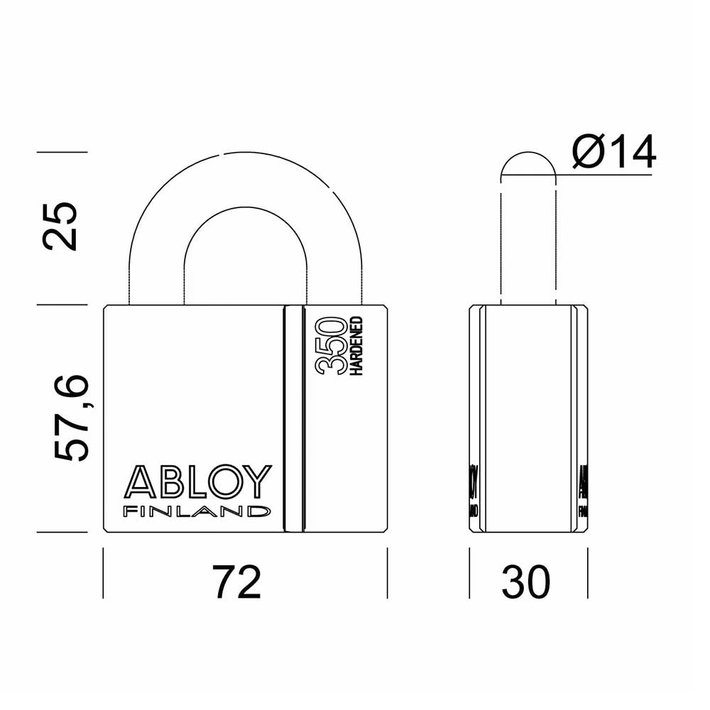 Extra Strong Steel ABLOY ® Padlock