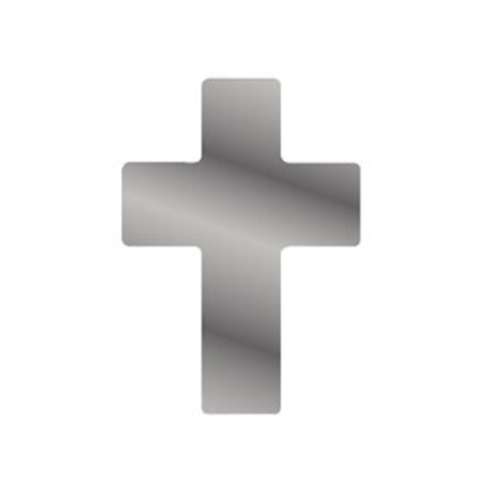 9" Budded Cross Stainless Steel Cut Out
