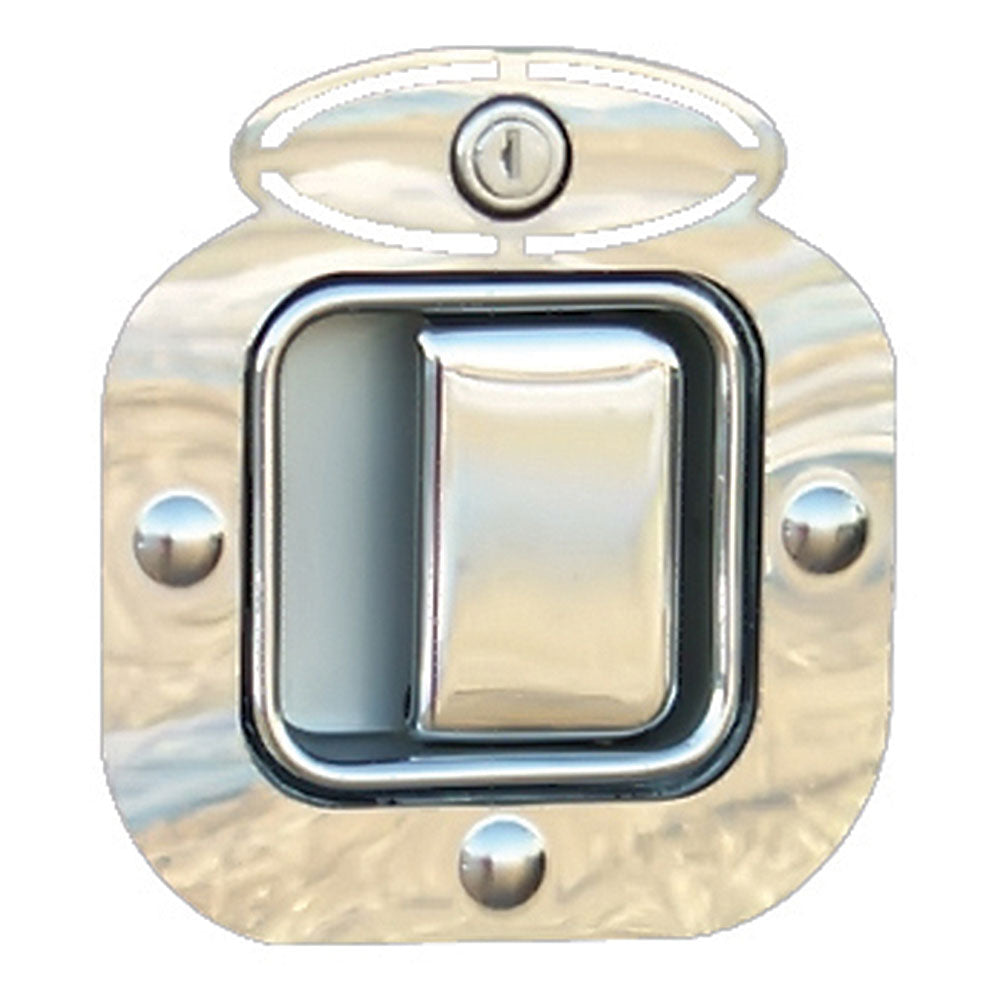 Peterbilt SS Oval Door Latch and Keyhole Trim