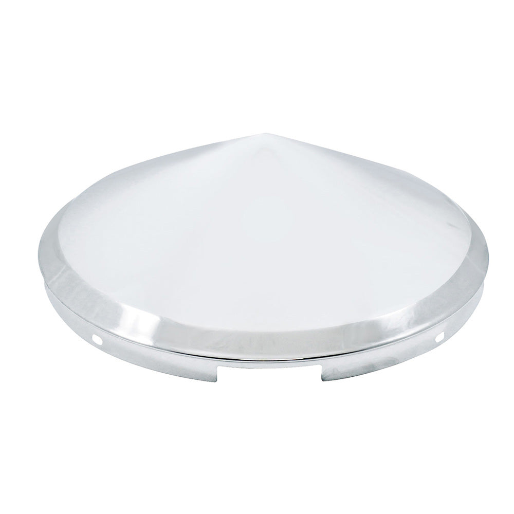 Chrome Front Pointed Hubcap 4 Notch, 7/16" Lip