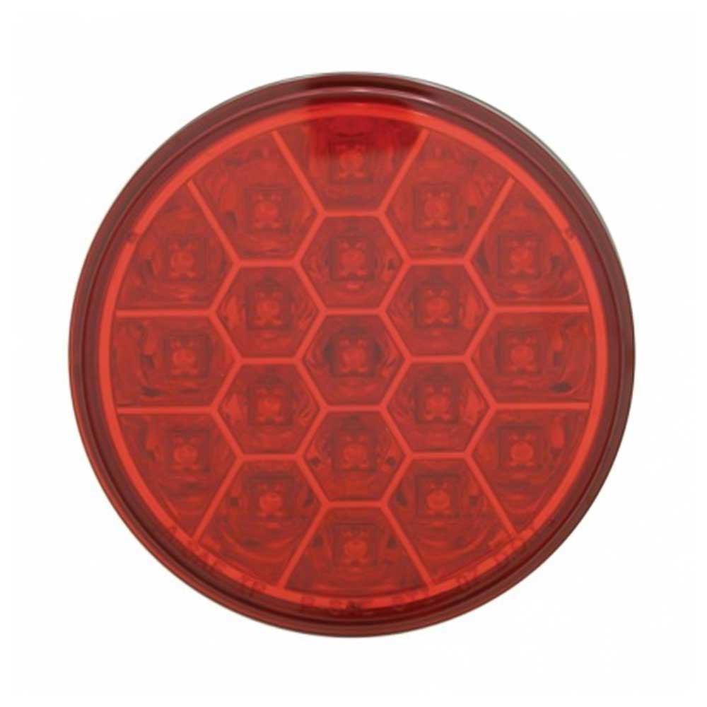 4" Round Reflector Stop, Turn, Tail Red 19 LED Light
