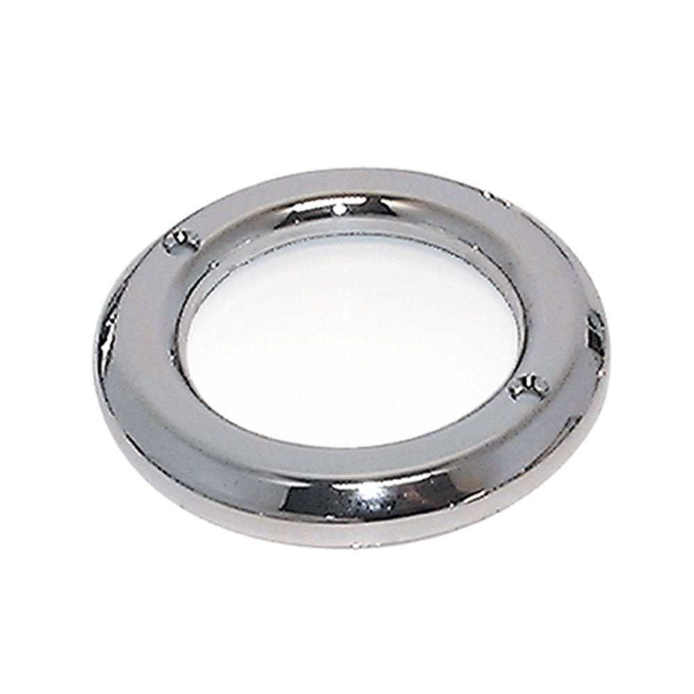 2-1/2" Chrome Plastic Light Bezel without Visor