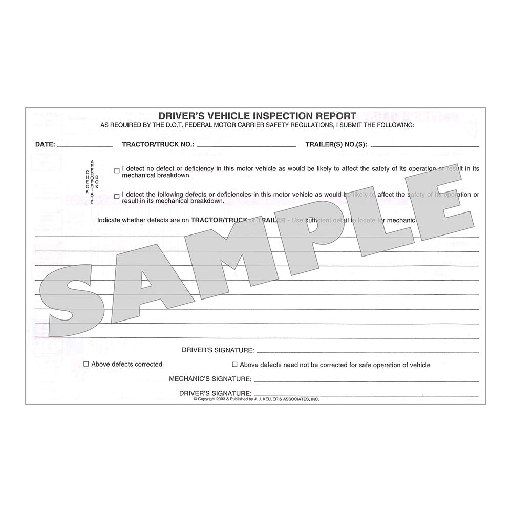 Driver's Daily Log Book (Carbon Copy)