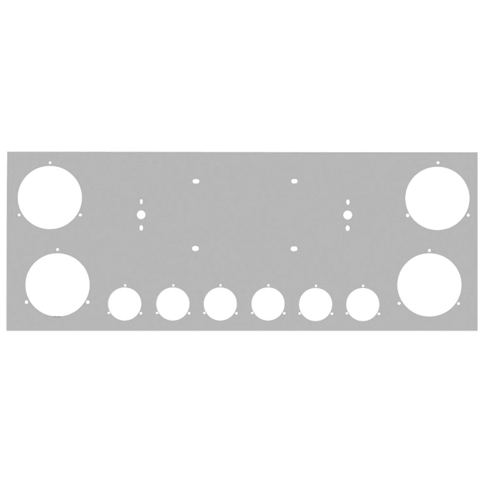 Stainless Rear Center Panel with 4" and 2" Cutouts