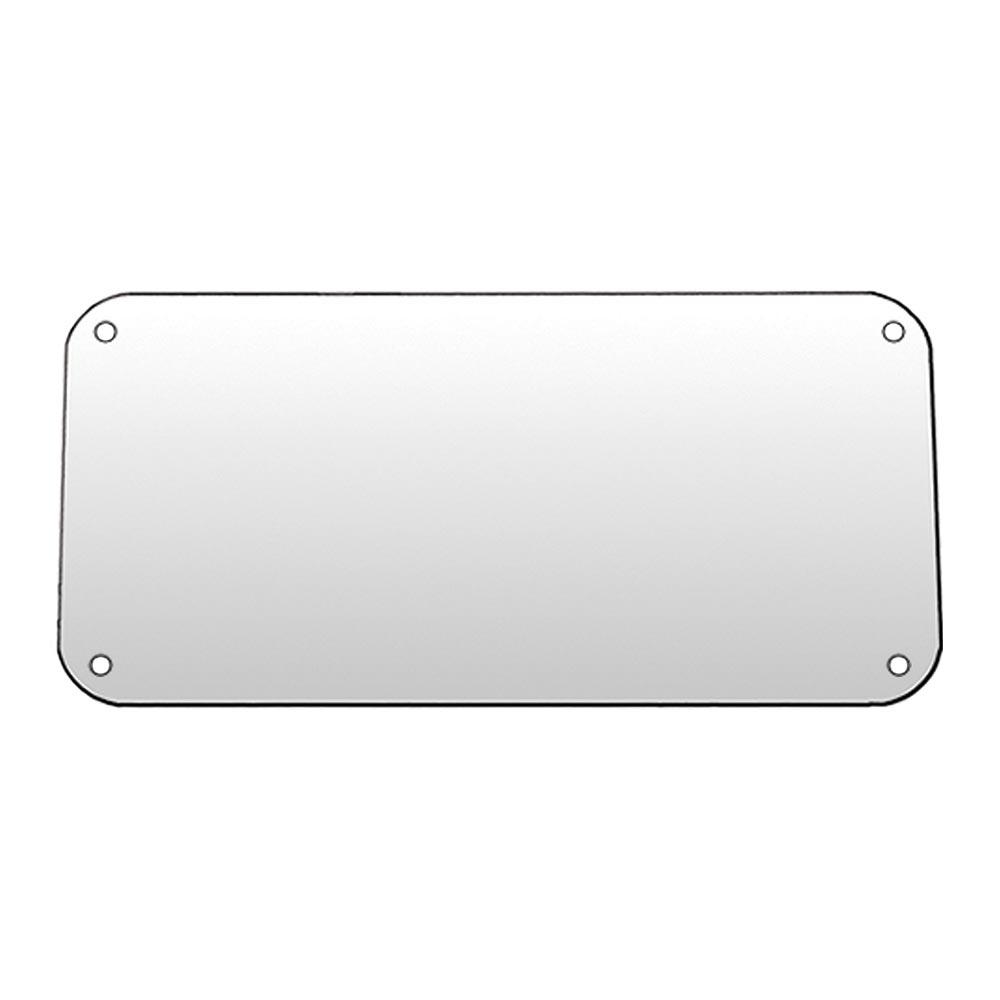Flat Permit Panel 4" x 8" Stainless Steel