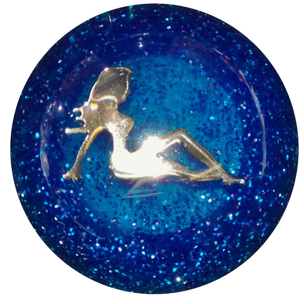 Chrome Lady Glitter Shifter Knob