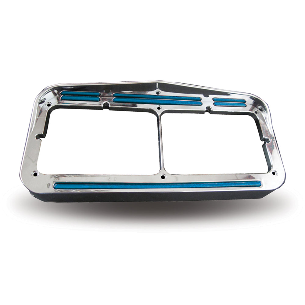 Amber/Blue Flatline Dual Color LED Headlight Bezel