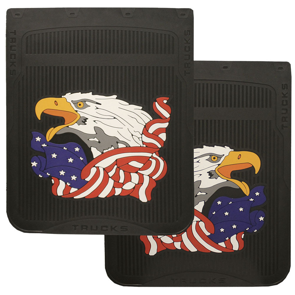 24" x 30" Eagle and American Flag Mud Flaps (PR)