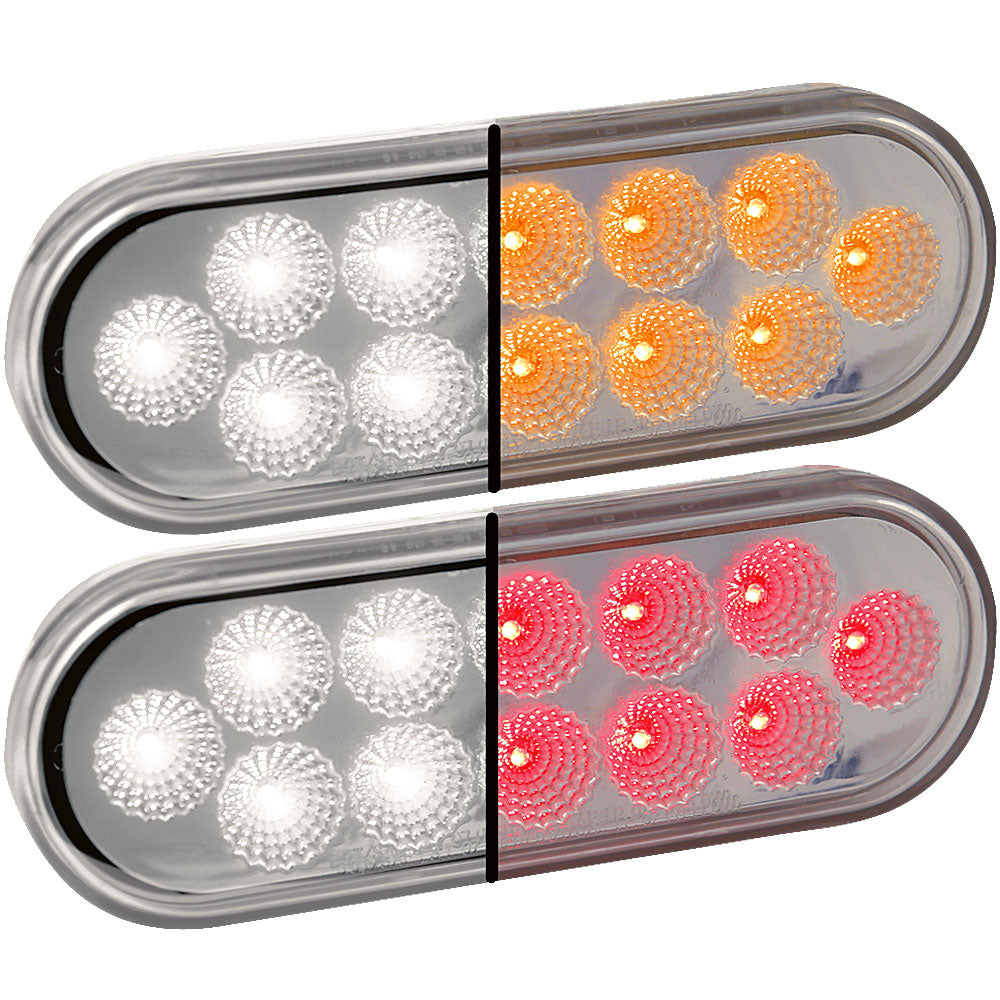 6" 12 LED Oval Dual Revolution Light