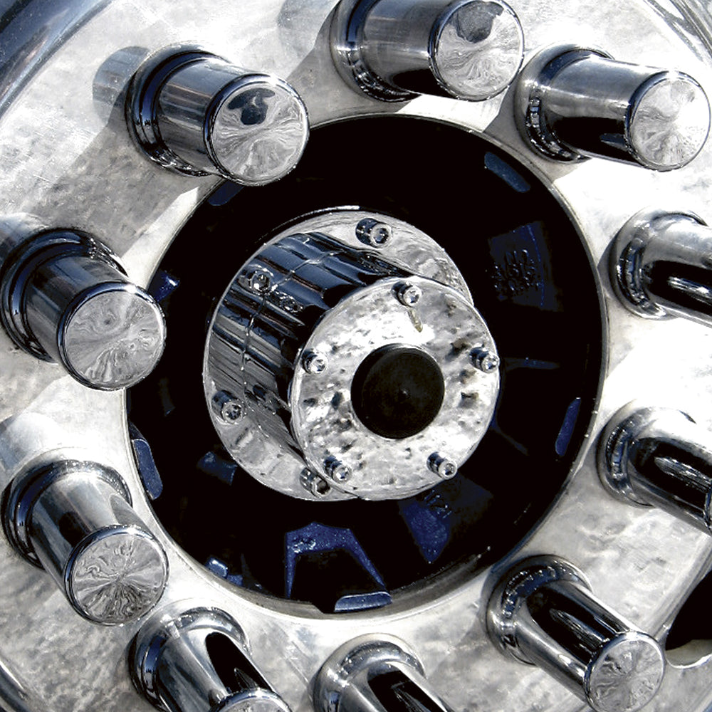 Chrome Billet Aluminum Oil Cap Covers for Unimount Wheels