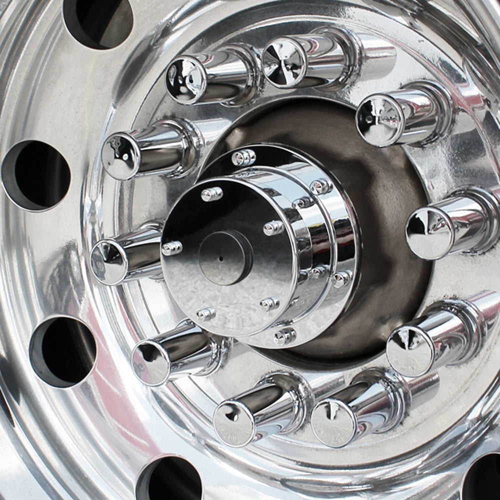 Chrome Billet Aluminum Oil Cap Covers for Unimount Wheels