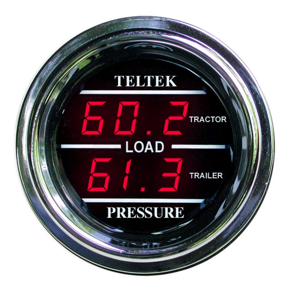Dual Tractor / Trailer Red Load Pressure Gauge
