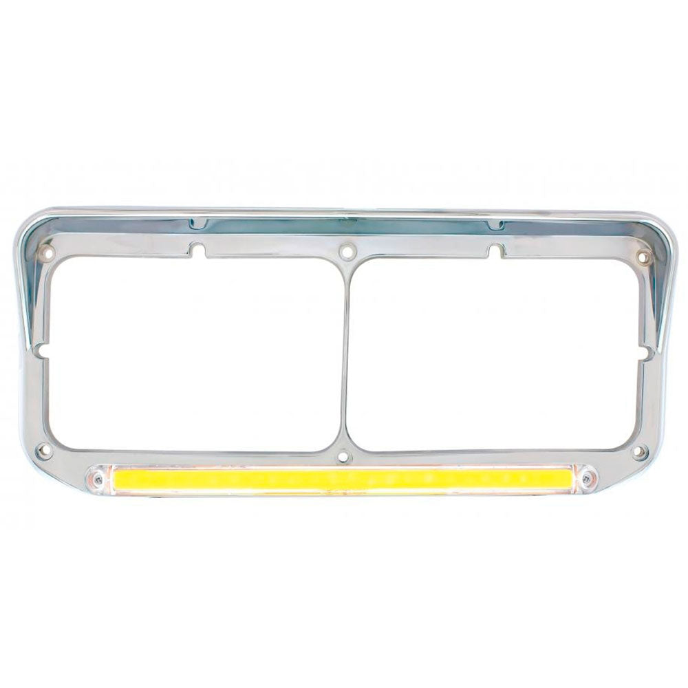 Dual Rectangular Headlight Bezel with GLO LED1
