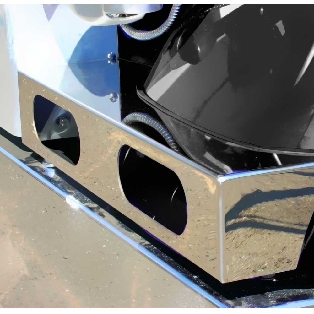 Peterbilt 379 Stainless Steel Front Blinker Bars with Oval Cutouts