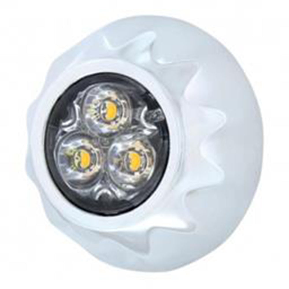 3 High Power Amber/Clear LED Mini Warning Light