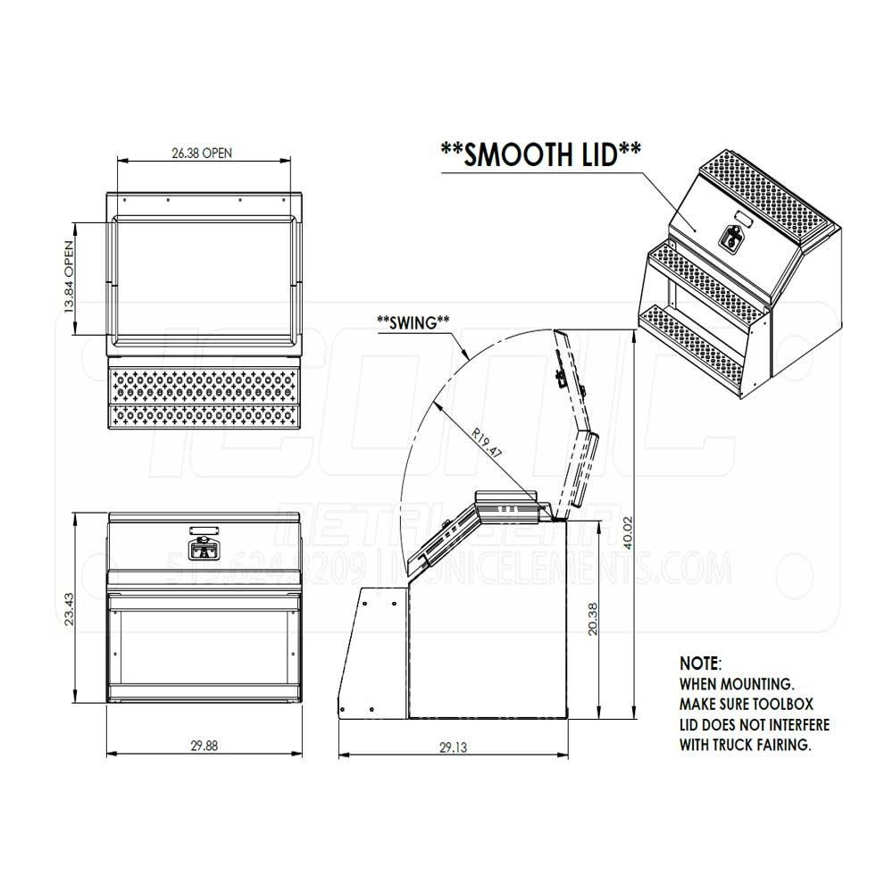 30" Big Mouth Step Tool Box