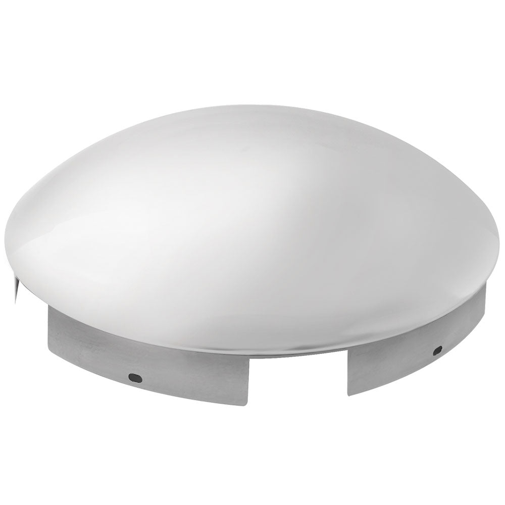 Chrome Dome Front Hubcap, 6 Uneven Notch, 1" Lip