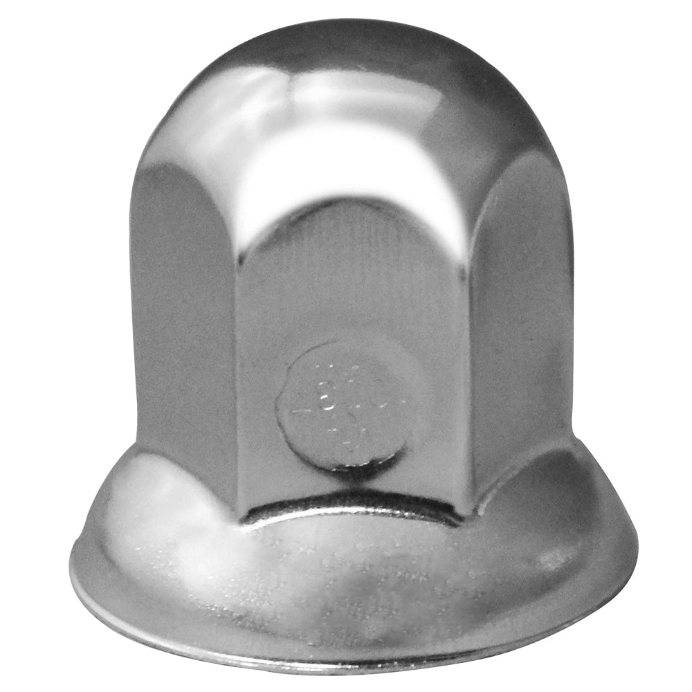 33mm Chrome Steel Standard Nut Cover - Push On