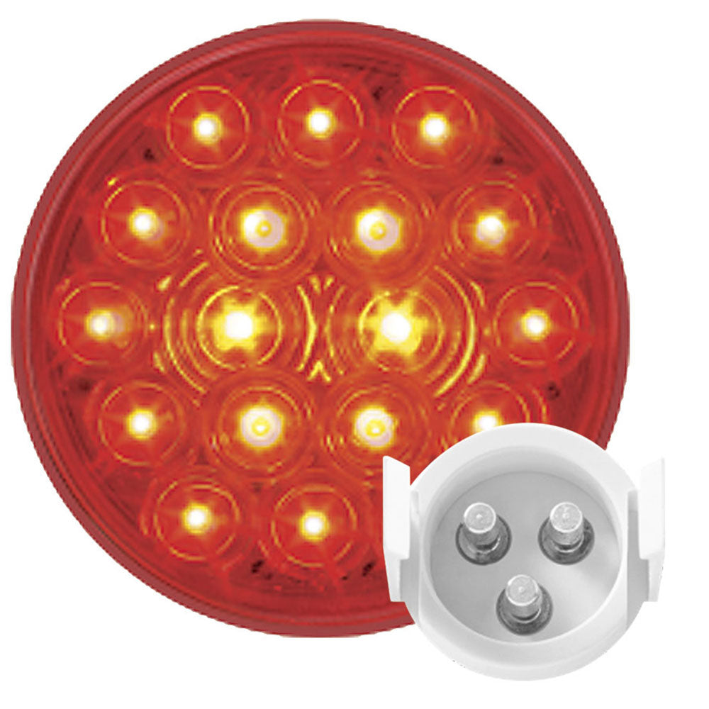 4" LED Light with 3-Prong Round Plug