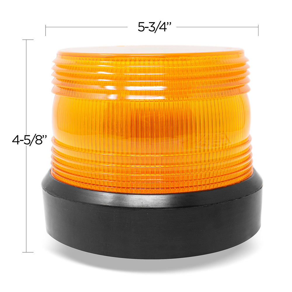 5-3/4"D Amber Beacon Strobe Light Stud Mount