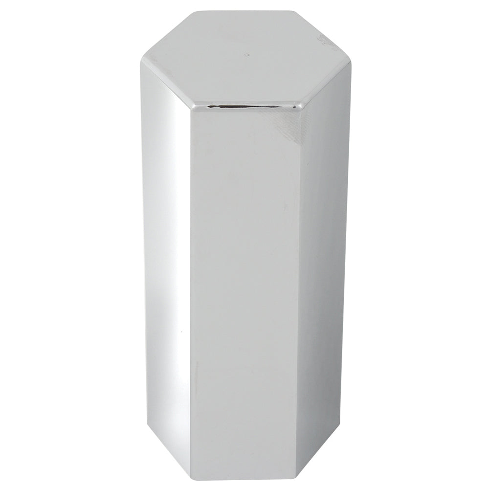 33mm x 5" Chrome Flat Top Hex Nut Cover - Thread On