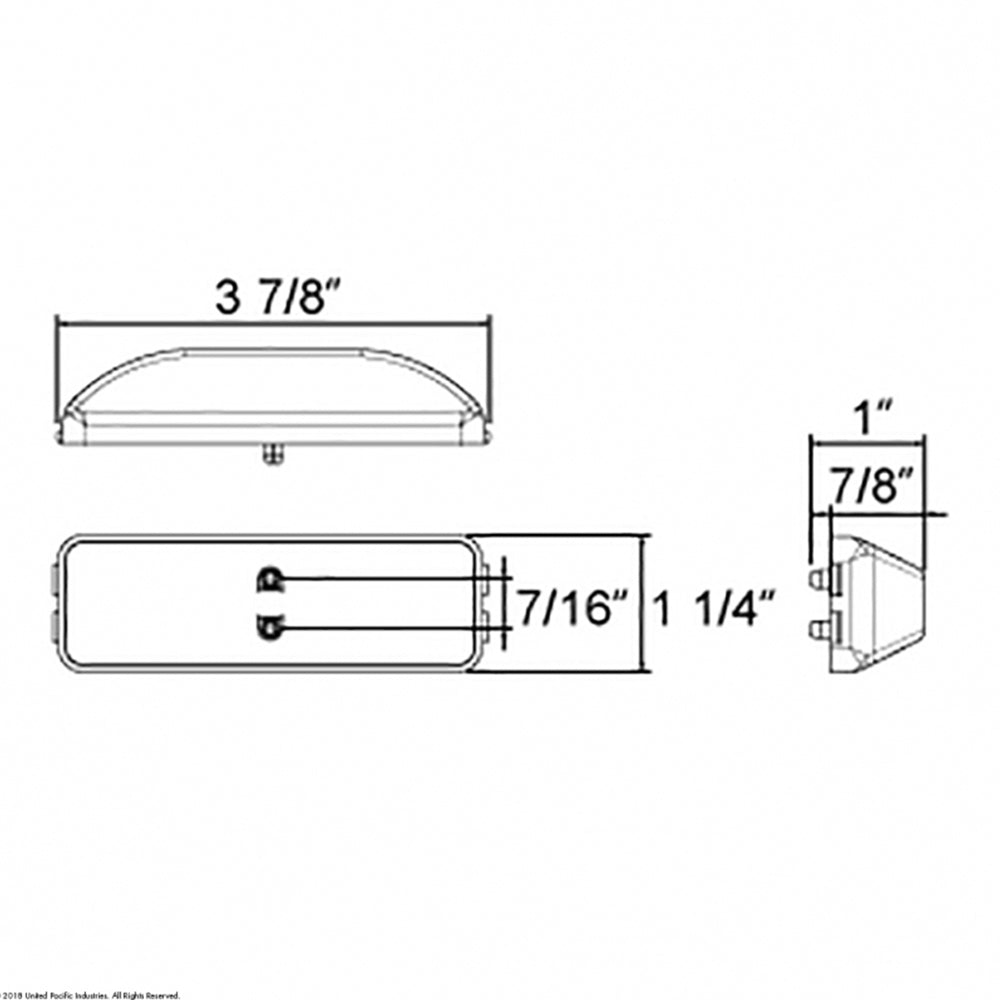 Amber 10 LED Rectangular Glow Marker Light