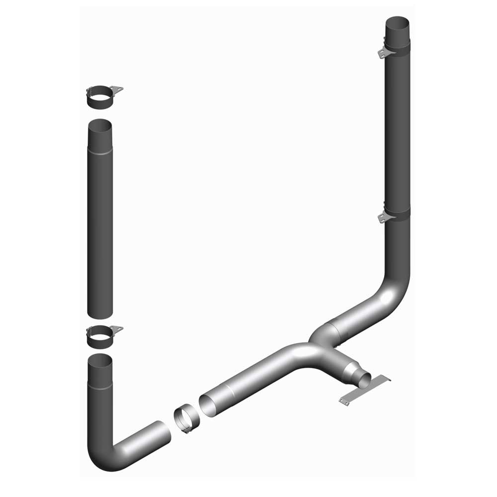 7" Peterbilt 379 2002 and Older Two-Piece Exhaust Kit