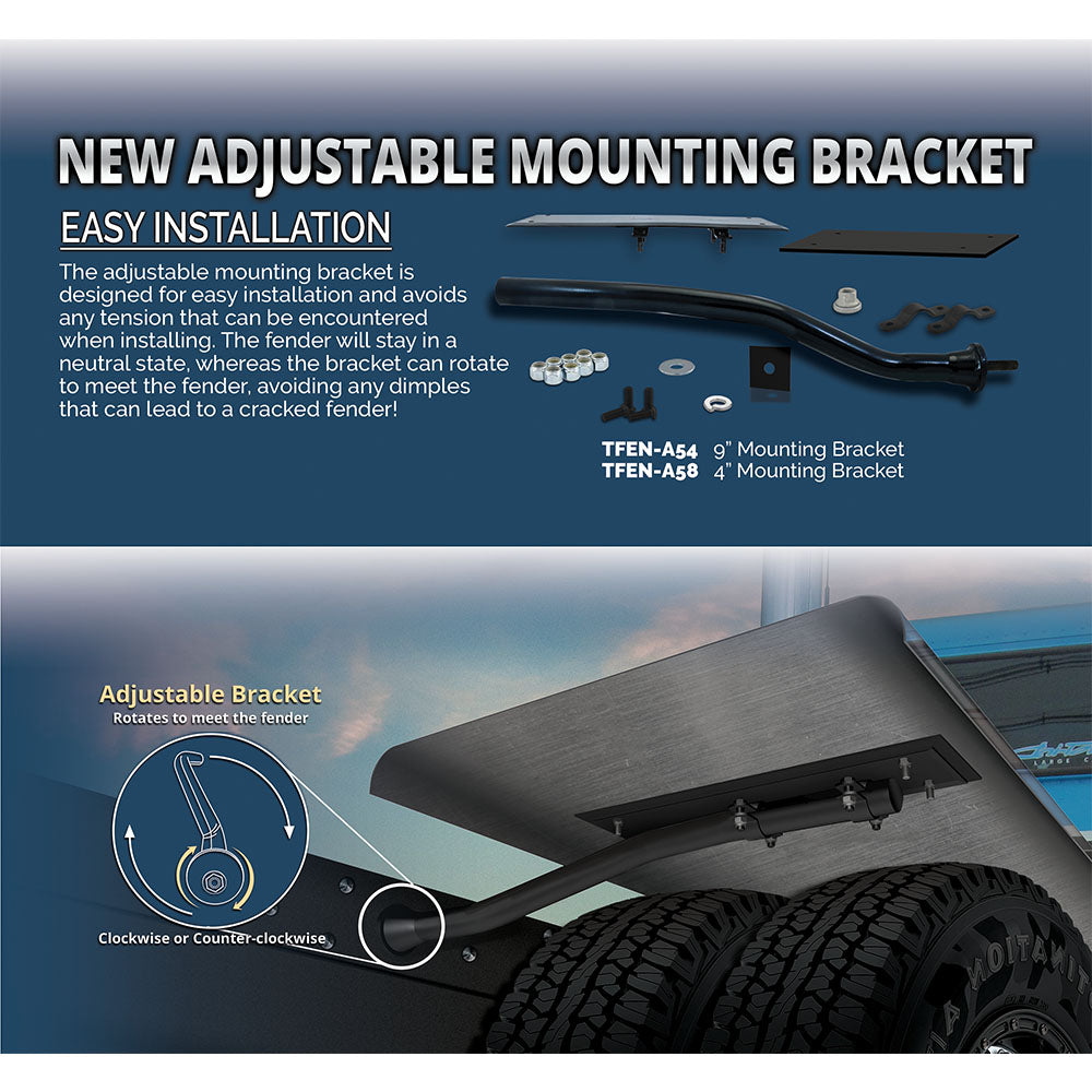 9" Offset 360 Degree Center Fender Mounting Bracket