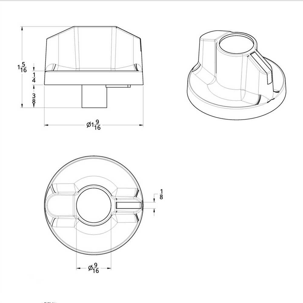 Kenworth 2002-05 Signature AC Control Knob with Jewel