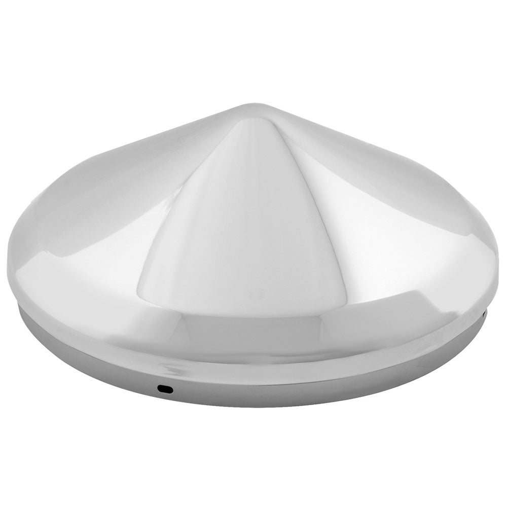 Chrome Front Cone Hubcap, No Notch, 7/16" Lip