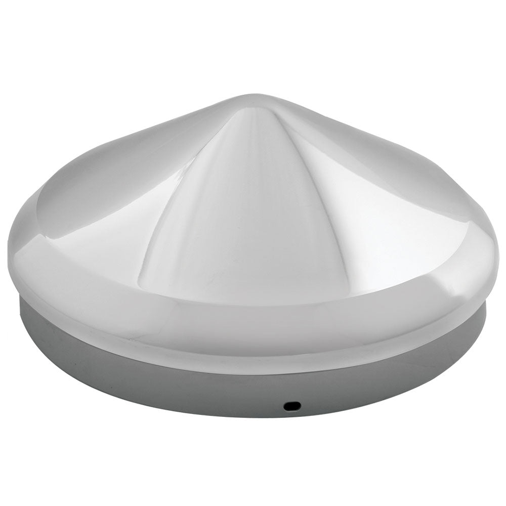 Chrome Front Cone Hubcap, No Notch, 1" Lip