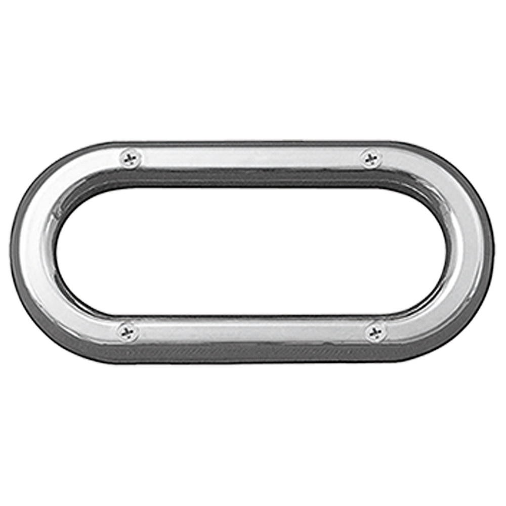 Chrome Oval Light Bezel with Screws
