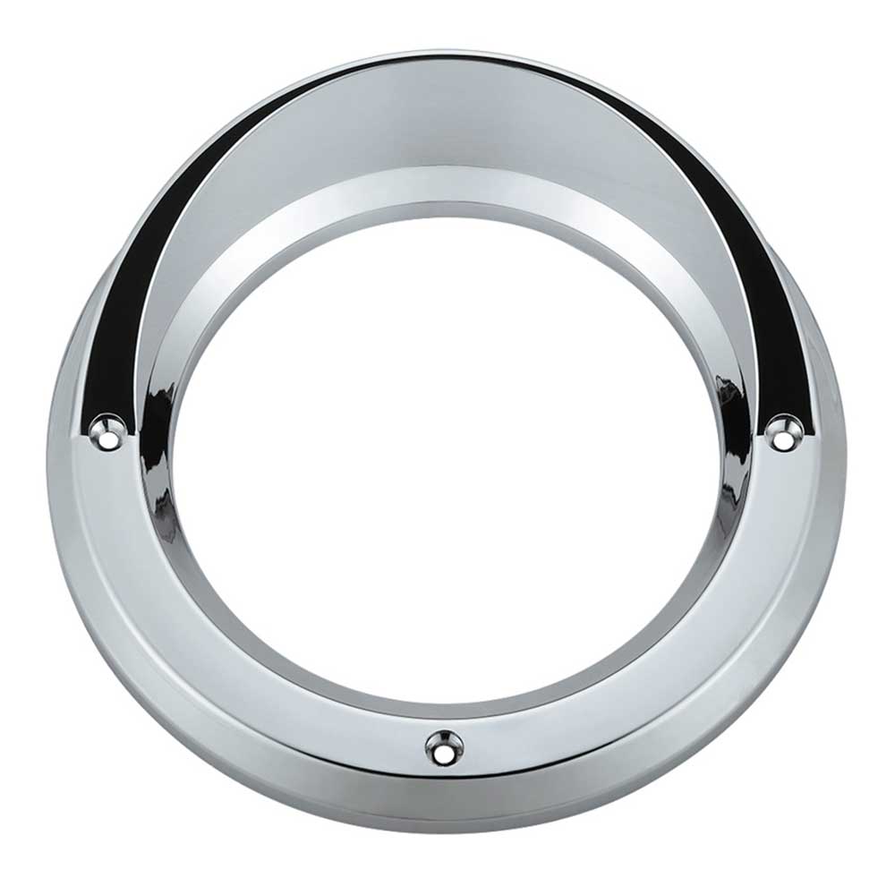 4" Chrome Plastic Light Bezel with Visor and Stainless Steel Screws