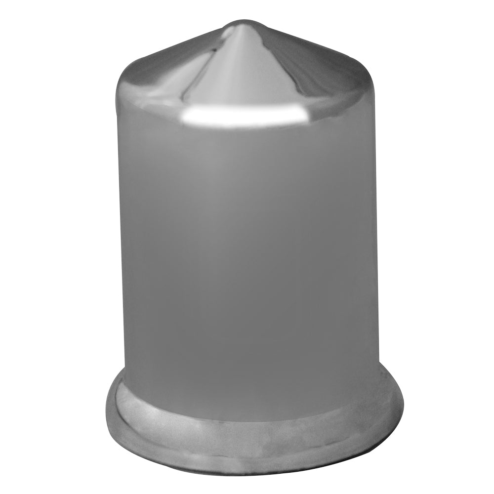 1-1/2" Chrome Plastic Pointed Top Hat Nut Cover - Push On