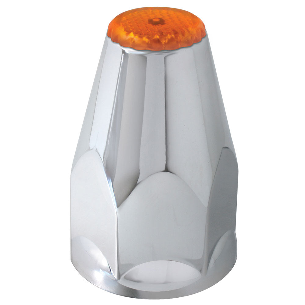 33mm Chrome Plastic Reflective Nut Covers - Thread On
