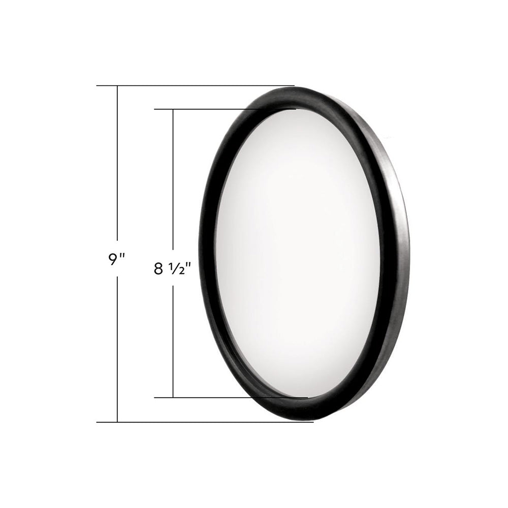 8-1/2" Stainless Steel Heated Convex Mirror Offset Mount