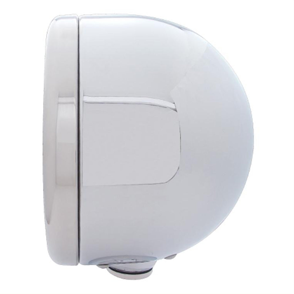Peterbilt Stainless Steel Classic Half Moon H4 Headlight