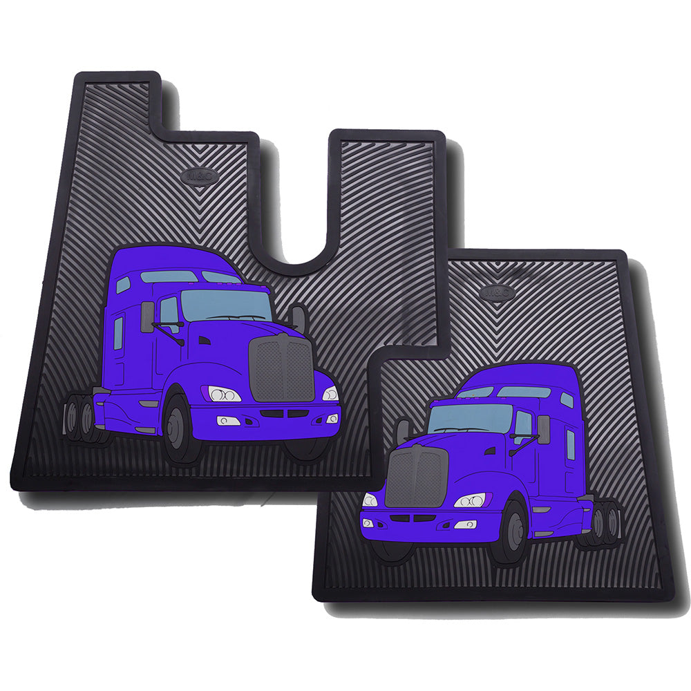 Kenworth T600, T660, T800, W900 Rubber Floor Mats