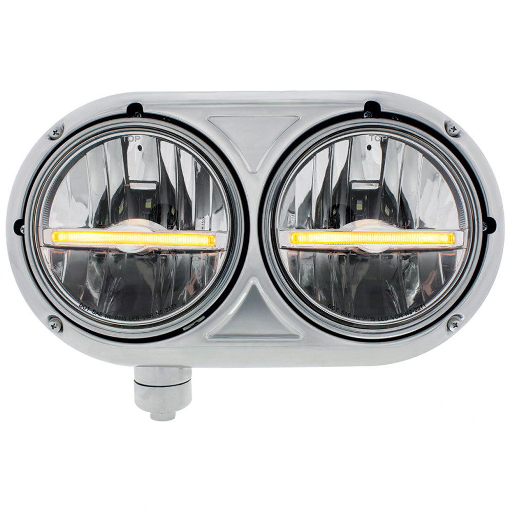 Peterbilt 359 Stainless Classic Dual LED Headlight